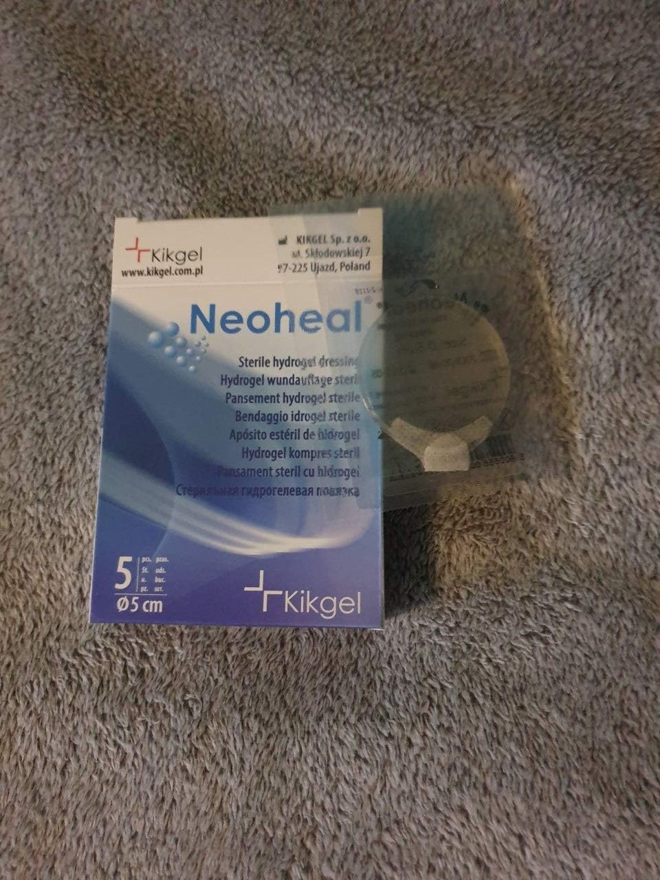 Hydrogel Wound Dressing ⌀5 Centimeters, Neoheal Sterile Dressing for