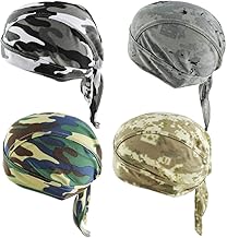 Vertvie unisex headscarves, breathable sports bandana, biker cap, for men and women, pack of 3
