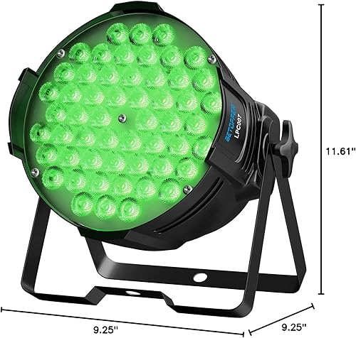 Vista 18 de BETOPPER Luces DJ DMX activadas por sonido, 54 x 3 W LED par luces RGB luz de escenario DMX, iluminación DJ Par para iglesia, concierto, boda