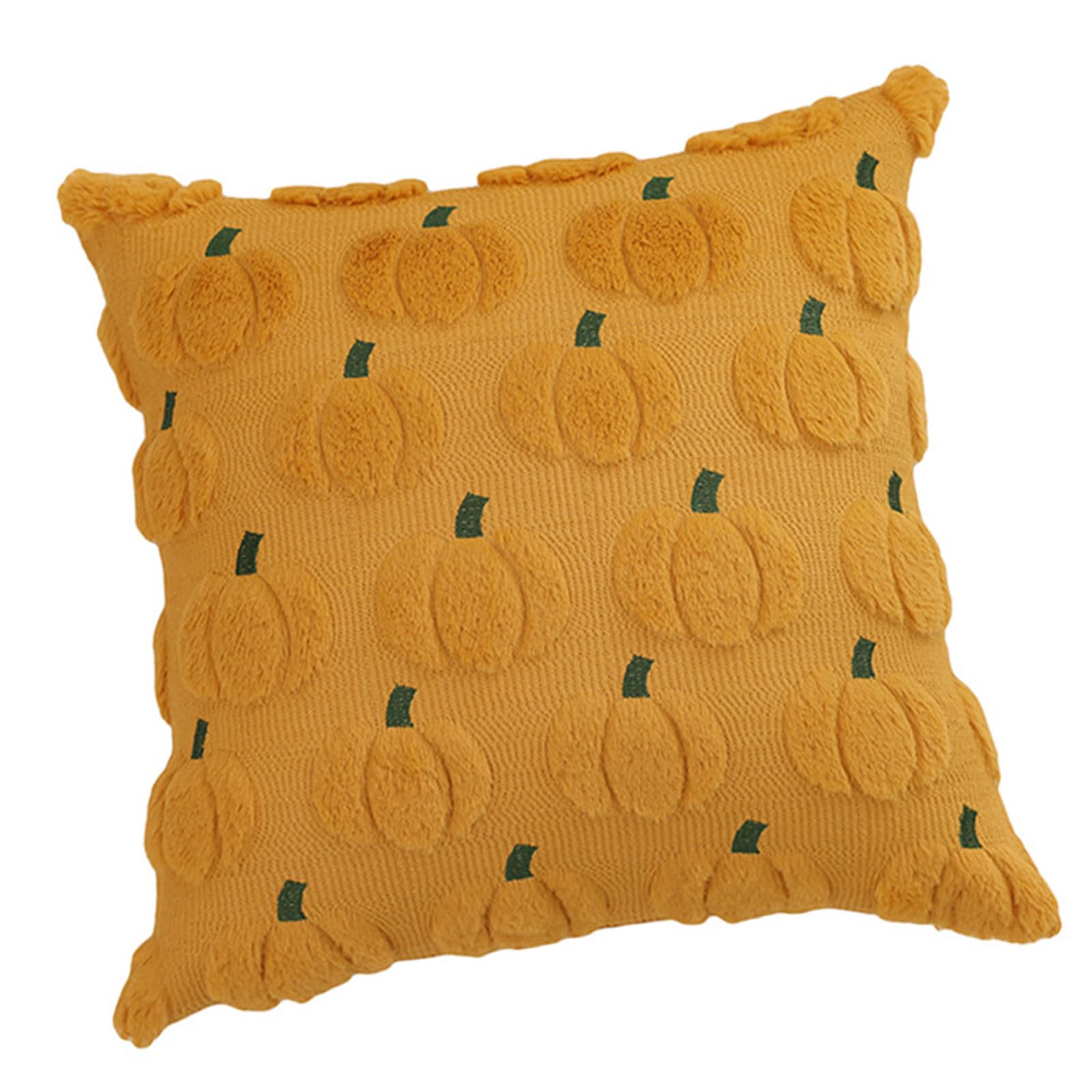 carotoe Cushioned Vegetable Pillow Protector Cozy Fall Bedding Accent with Needlecraft Detailing Fleece Pumpkin Pillow Protect