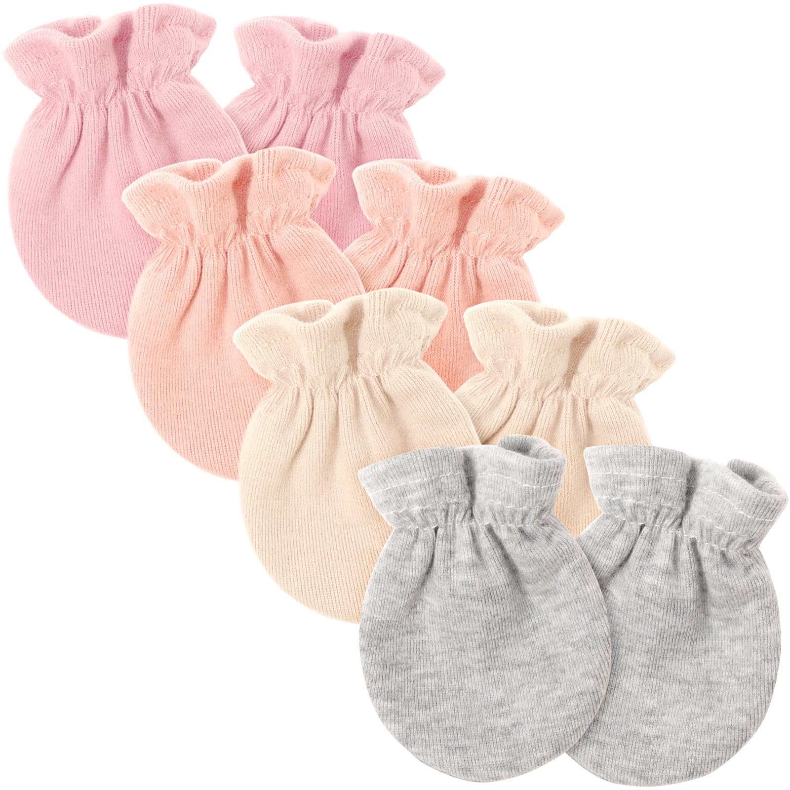 DRESHOW Newborn Baby Mittens Infant Gloves No Scratch Mittens Cotton Gloves for 0-6 Months