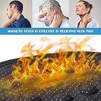 Vista 2 de FERCAISH Almohadilla magnética autocalentable, terapia magnética engrosada y alargada, correa para el cuello, alivio del dolor para artritis