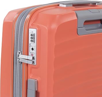 Rock Sunwave Medium Expandable Hard Shell Hold Suitcase in White - Built for Adventure, 360 Swivel-Wheels, Telescopic Handle, Impact-Resistant Material & TSA Combination Lock - 66x46x34.5cm 4.1KG