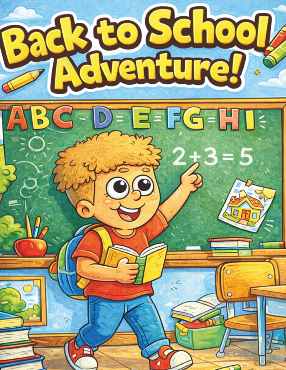 Back to School Adventures: A fun & Happy Coloring Book for kids Ages 4-8 (Back to School Fun Coloring Series)