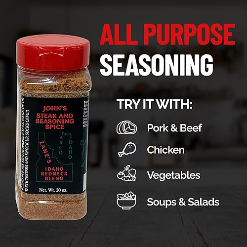 Miniatura 5 de Johns Seak and Seasoning Spice Zanes Idaho Redneck Blend 20 onzas