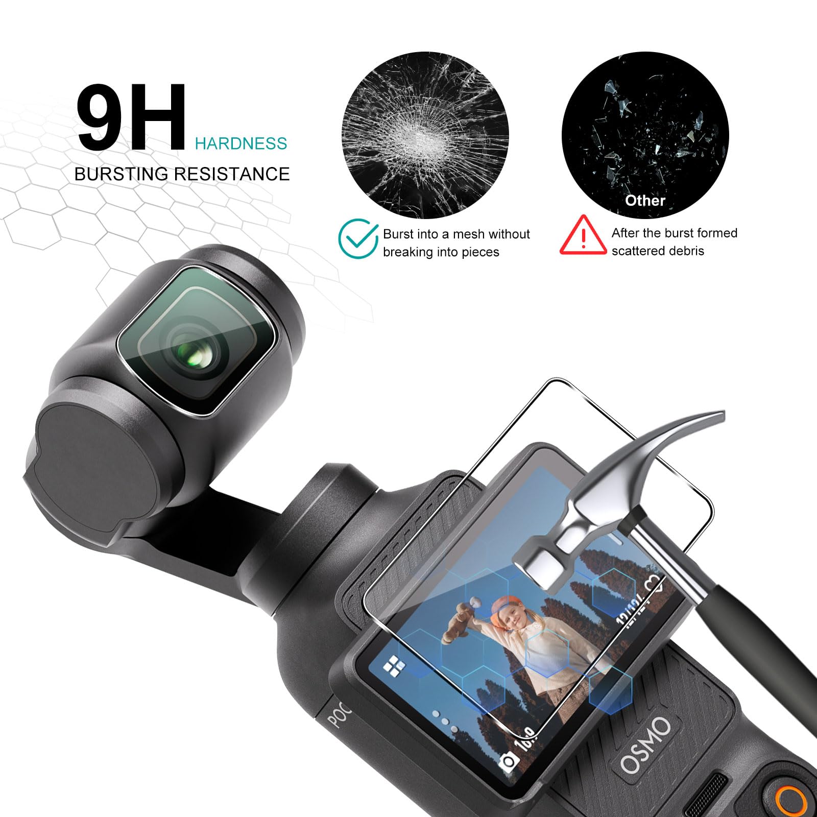 Verre Trempé Pour DJI Osmo Nano Protection Ecran, 3 Pièces
