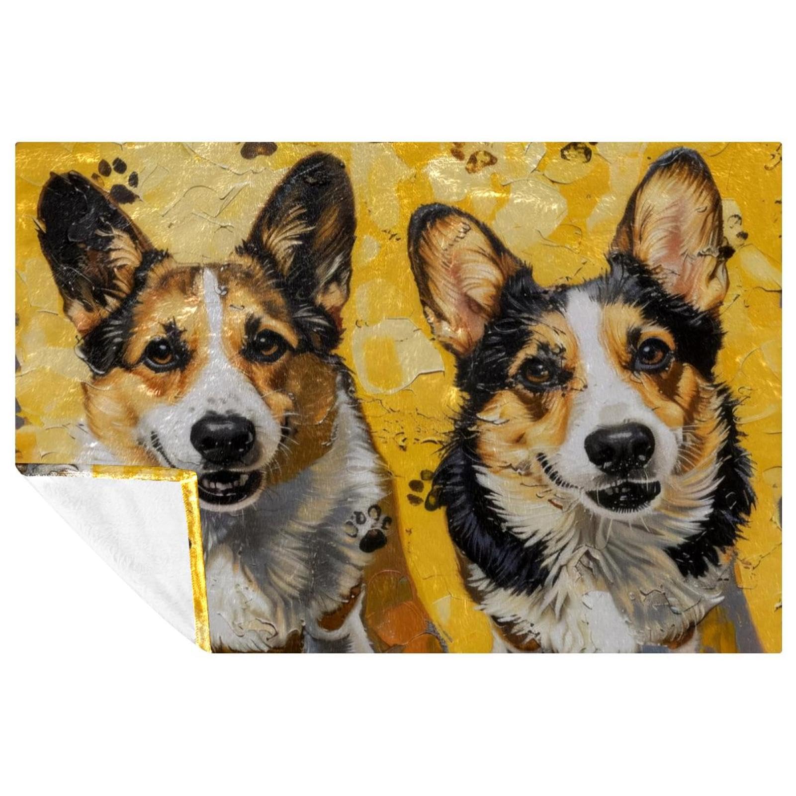 Couverture Corgi douce pour pique-nique camping et soirées sur le canapé