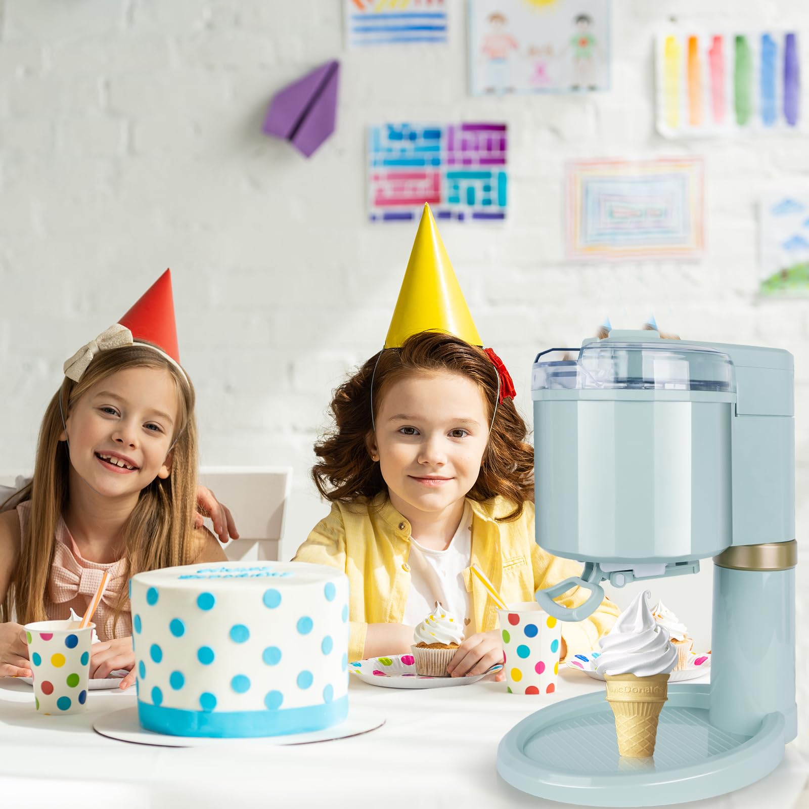 1L Fruit Softeismaschine für Zuhause Ice Cream Machine Eiscreme Maschine Eis Maschine Ice Cream Maker Joghurtbereiter Und Eisbereiter Für Eiscreme für Zuhause Bar Café