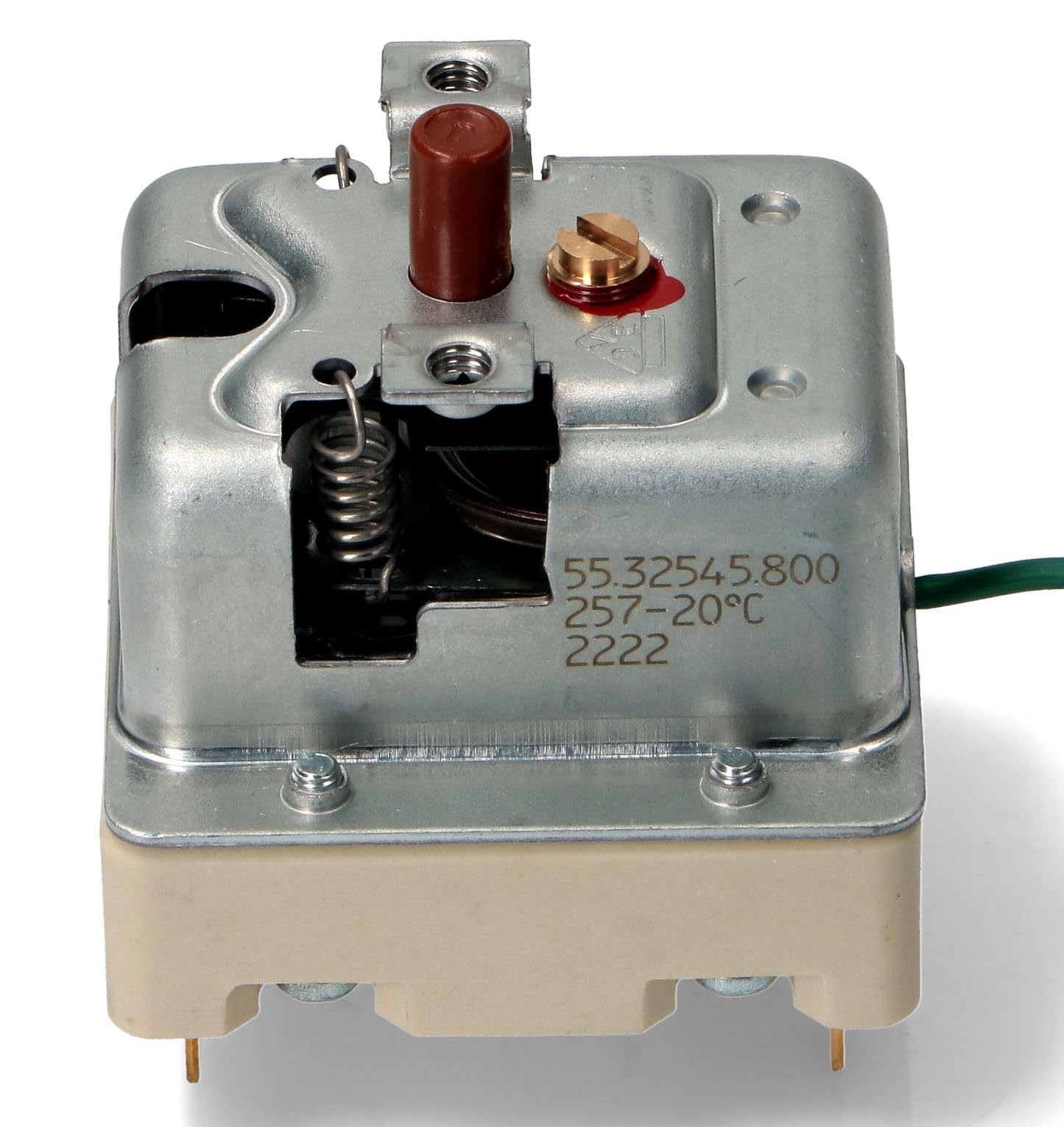 TERMOSTATO FRIGGITRICE 257°-20°C 55.32545.800 6 CONTATTI TRIFASE - 380 VOLT CON PULSANTE Lunghezza capillare: 1800mm. Sonda: Ø4mm, lunghezz a 120mm. 6 contatti, con pulsante.