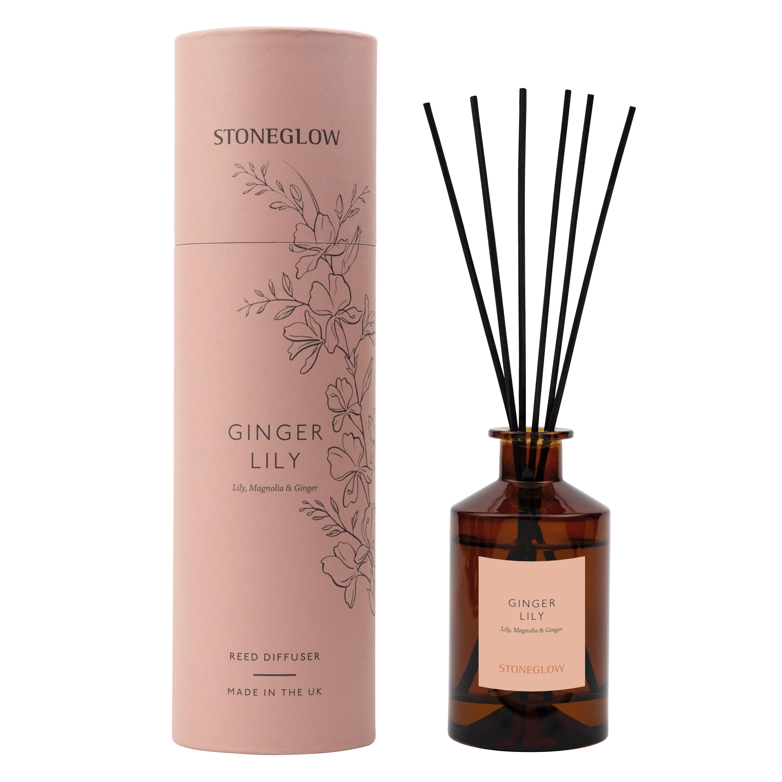 Stoneglow Candles London The Walled Garden - Ginger Lily - Lily | Magnolia | Ginger - Scented Reed Diffuser 160Ml