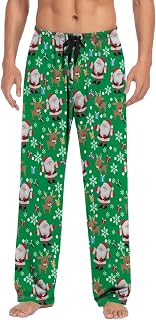 NHNKB Christmas Trousers Men's Trousers Modern Regular Fit Stretch Casual Trousers Men's Long Christmas Men's Casual Trousers Pyjama Bottoms with Drawstring and Pockets Trousers Men's Fabric Trousers