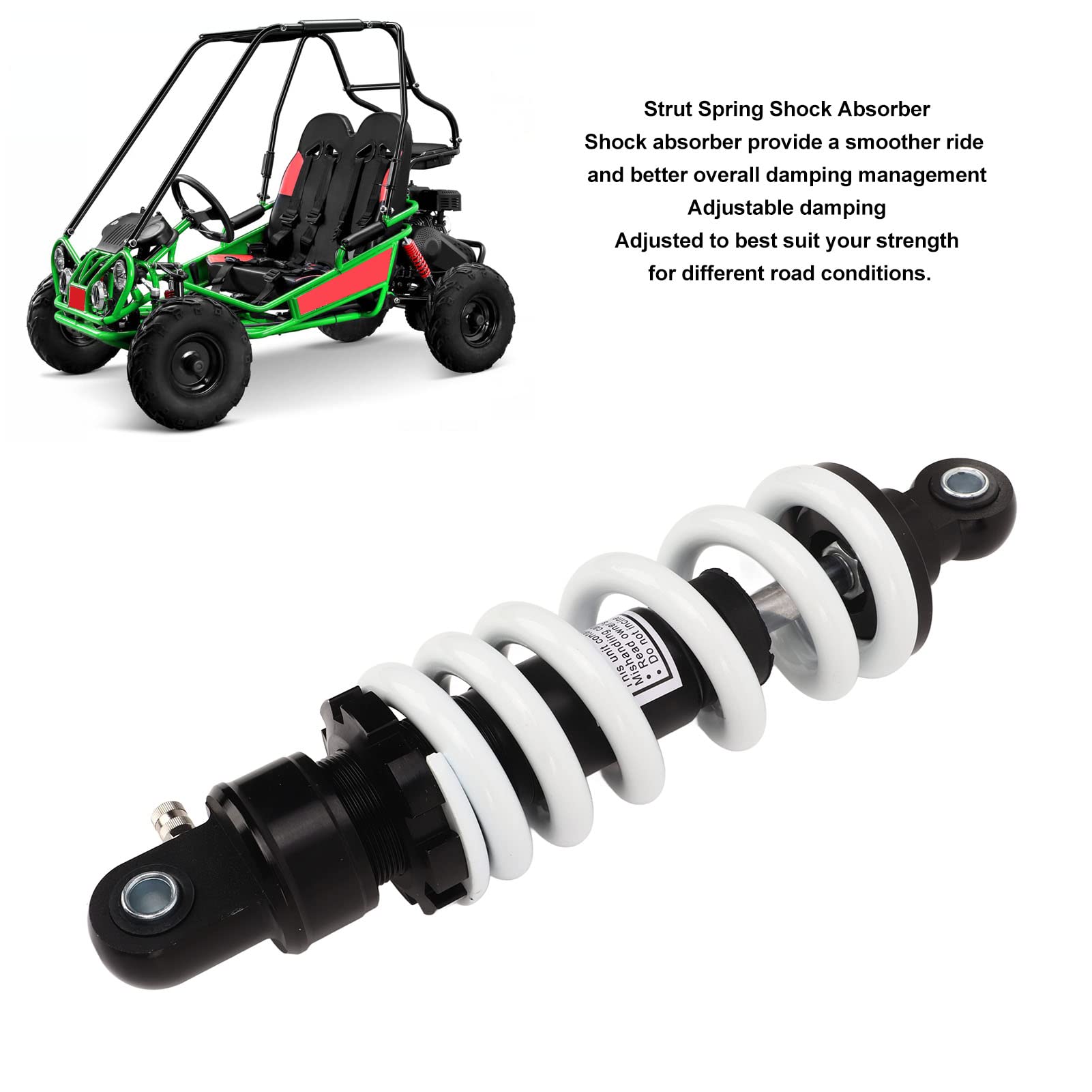 10,25 Zoll 260 Mm Hinten, Federbein-Stoßdämpfer mit Einstellbarer Pit-Bike-Dämpfung, Passend für 50 Cc, 110 Cc, 125 Cc, 160 Cc Dirt ATV, QUAD GO Kart-Federung