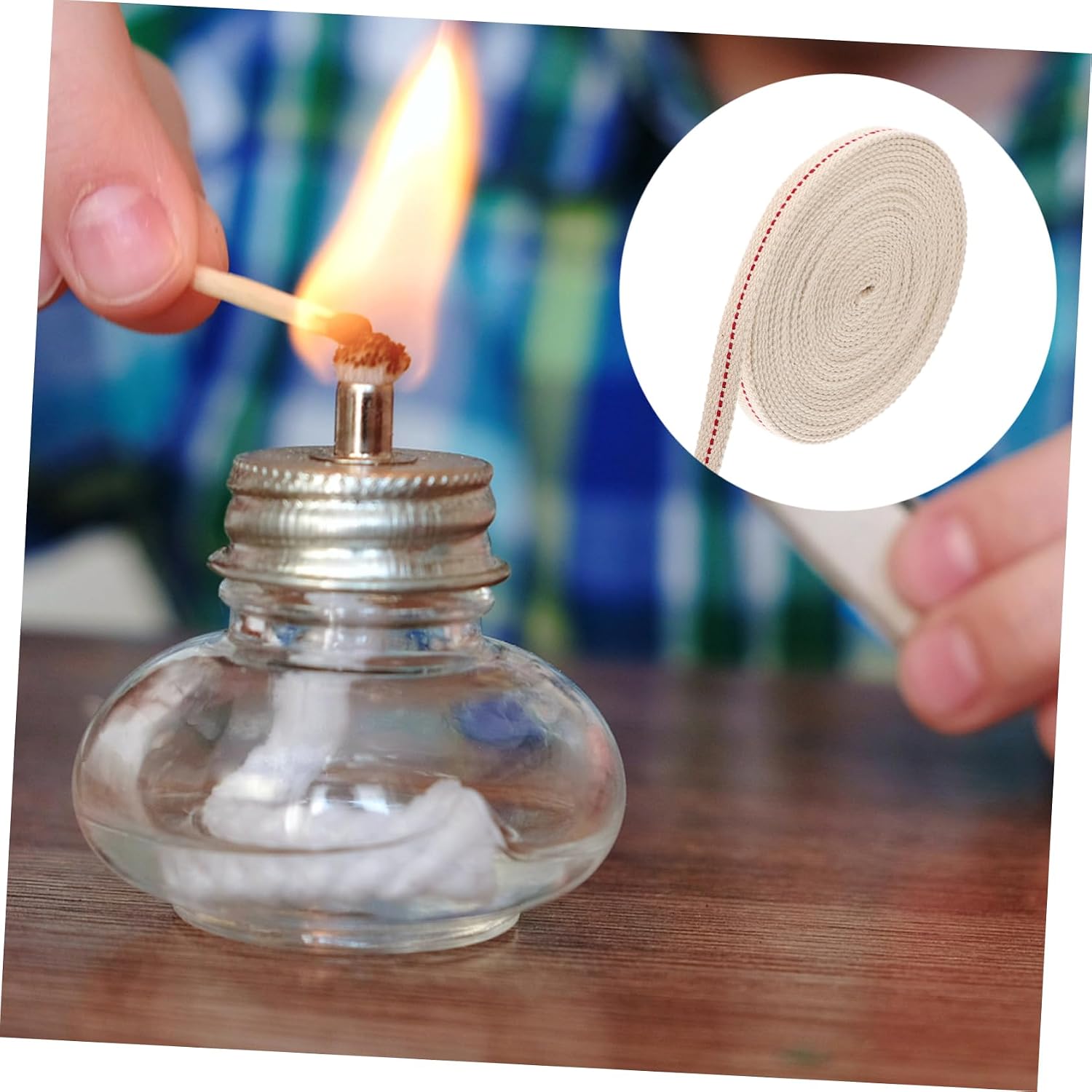 OUNONA 6pcs Cotton Oil Lamp Wicks for Halloween Season, Replaceable