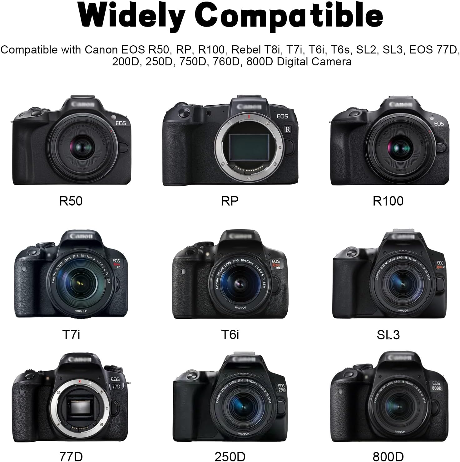Replacement LP-E17 Battery Charger Charging Set Compatible with Canon EOS R50, RP, R100, Rebel T8i, T7i, T6i, T6s, SL2, SL3, EOS 77D, 200D, 250D, 750D, 760D, 800D Digital SLR Camera image 2