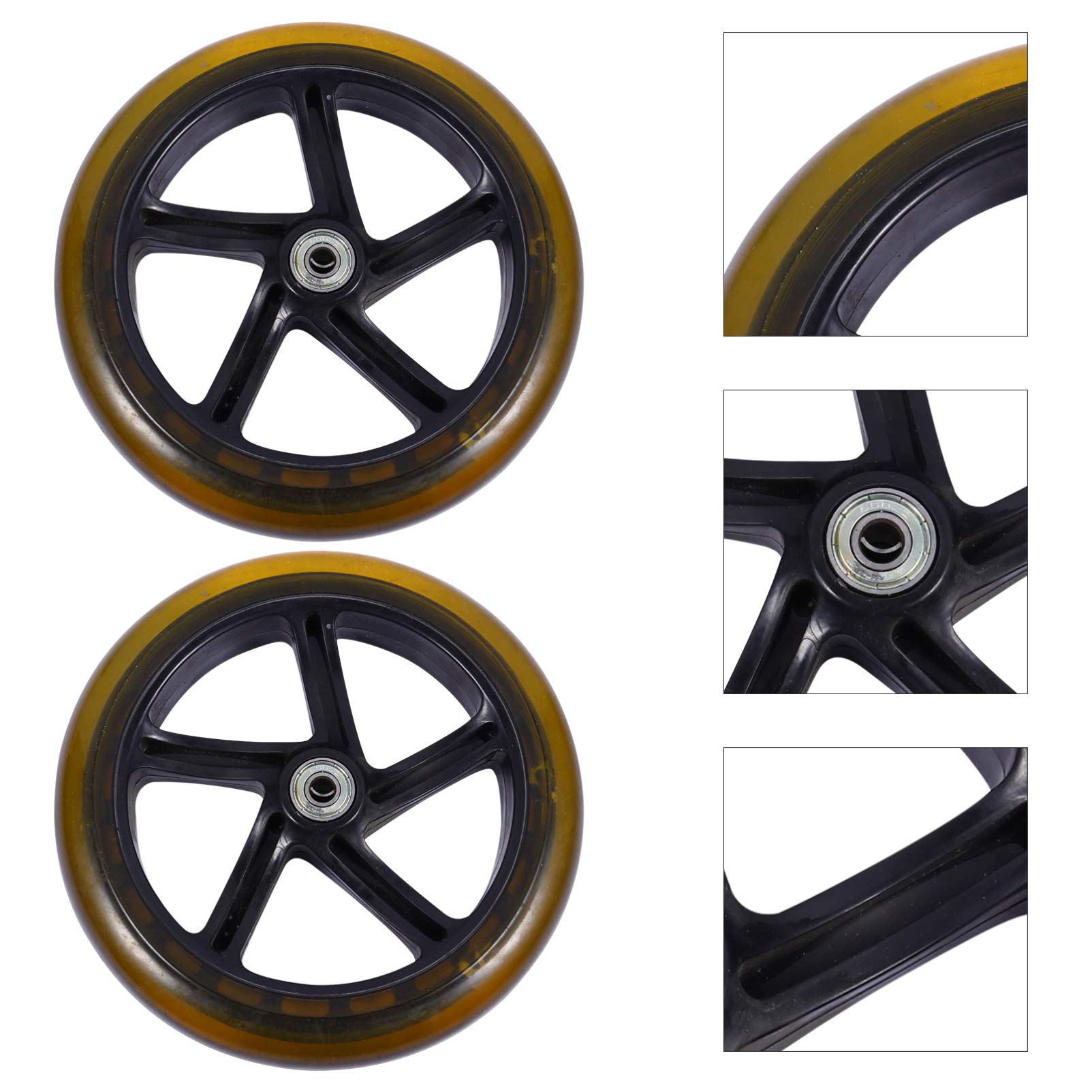 VICASKY E 2 Pièces Roues De Planche à roulettes Noir Scooter Accessoires De Scooter Roue De Électrique s 180mm Rouleau EZ Enfant La Rayon De Miel
