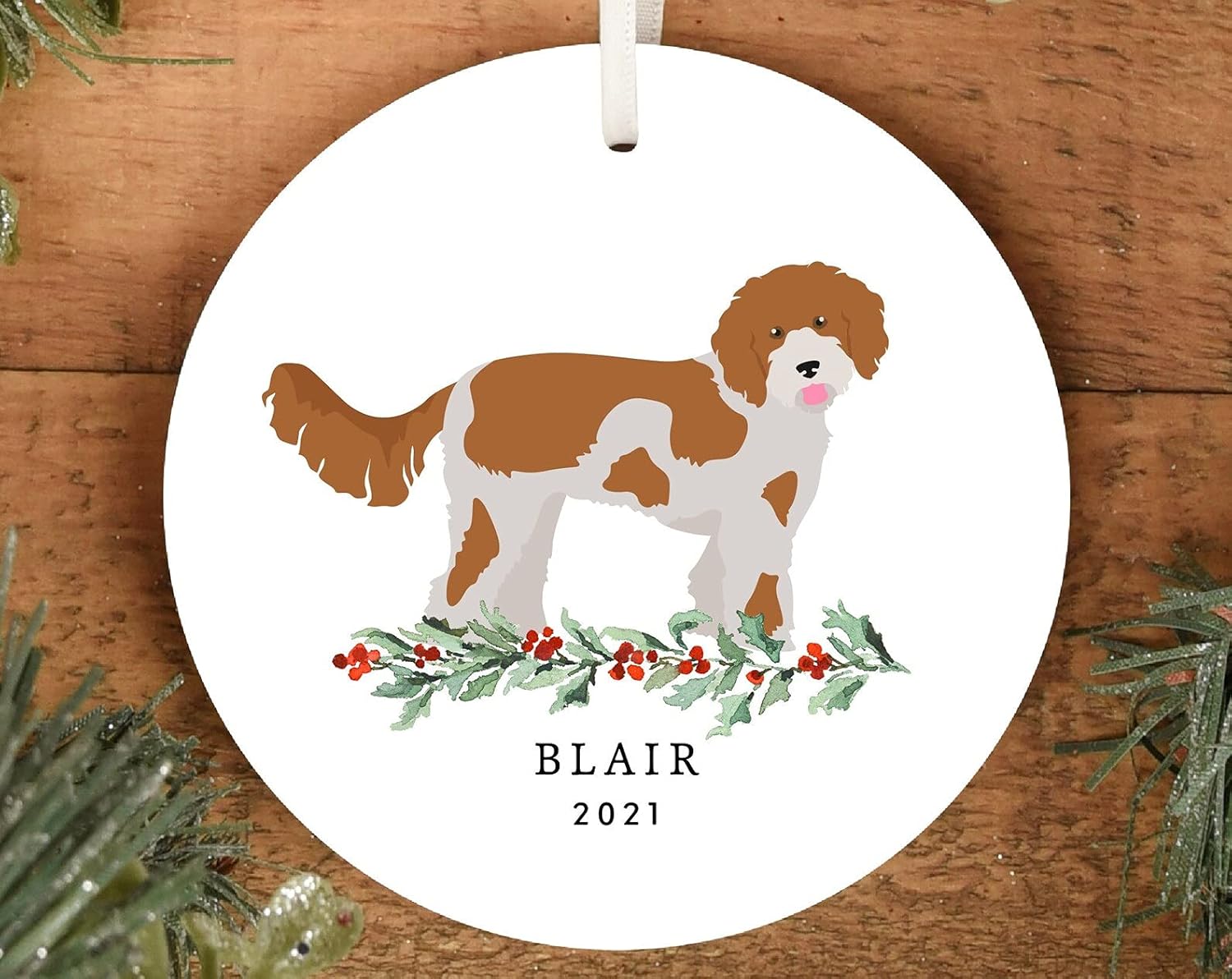 cavapoo christmas ornament