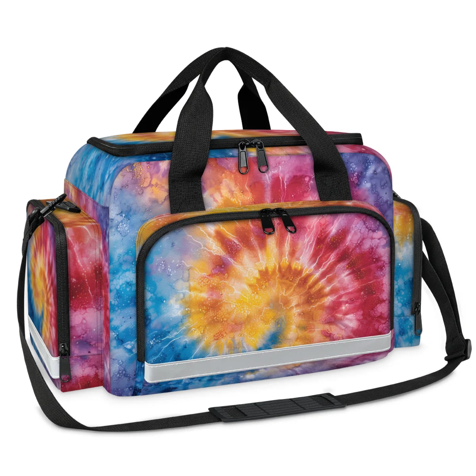 GzLeyigou First Aid Bags Empty, Ethnic Eye Emergency Bag First Aid Kit Multiple Compartment Kit Carrier On Call Trauma Bag For Paramedics Emergency Medical Supplies Kit