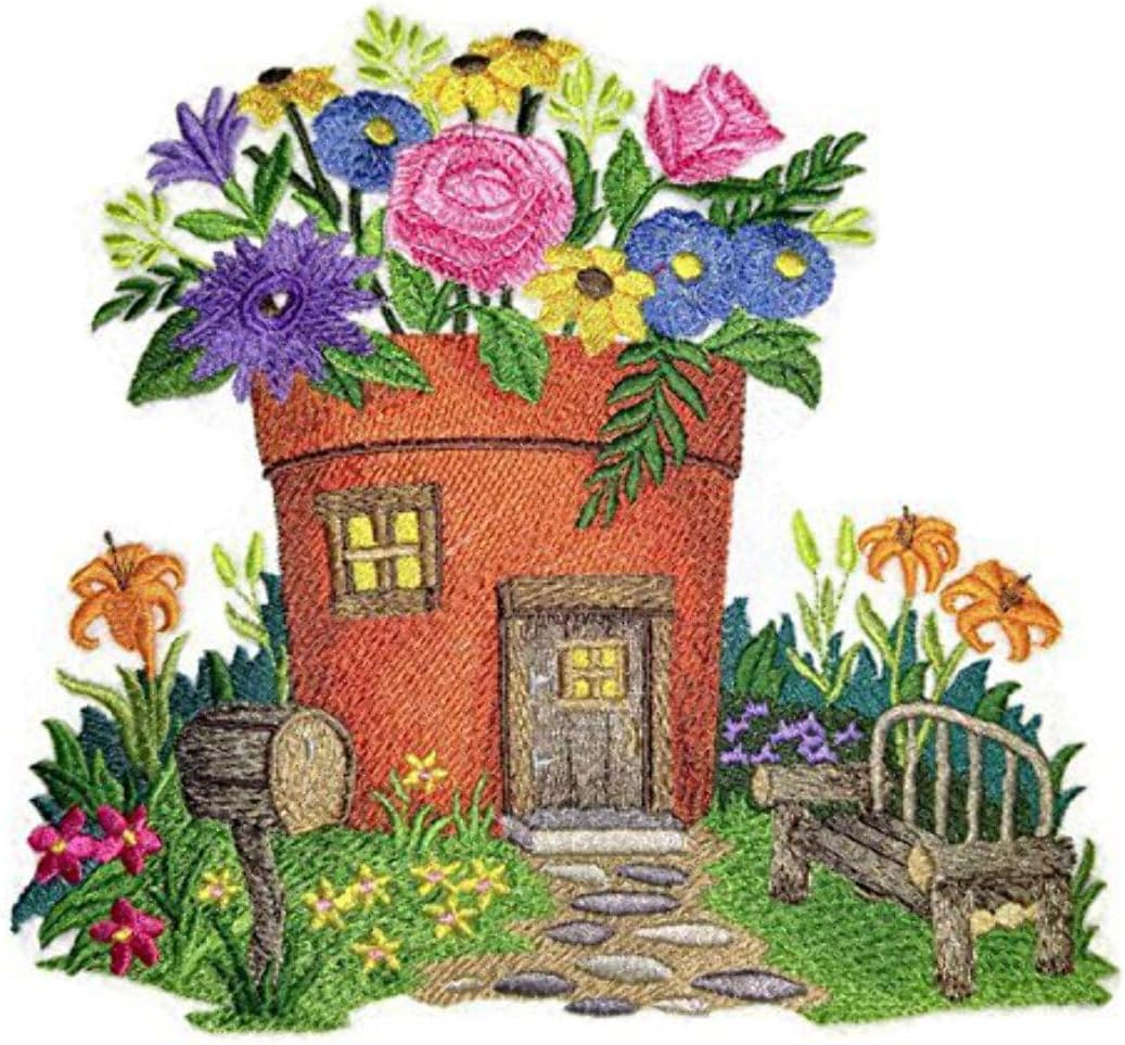 Custom and Unique Magical Fairy Collection [ Fairy Garden House] Embroidered Iron on/Sew Patch [7.46 * 6.92 ] [Made in USA]