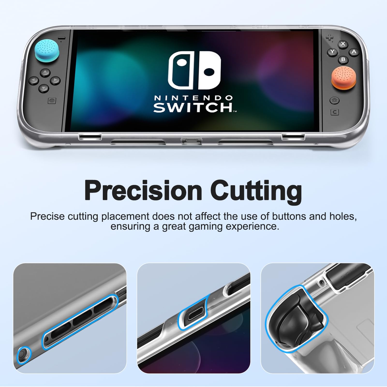 Gdraco Coperchio protettivo trasparente per Nintendo Switch 2 Design integrato Coperchio in TPU resistente ai graffi e agli urti Coperchio trasparente