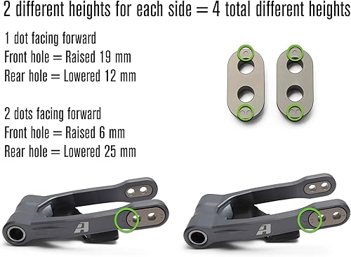 Miniatura 6 de AltRider Kit de bajada trasera – Enlaces de bajada ajustables compatibles con Honda CRF1000L y CRF1100L Africa Twin/ADV Sports (todos los modelos
