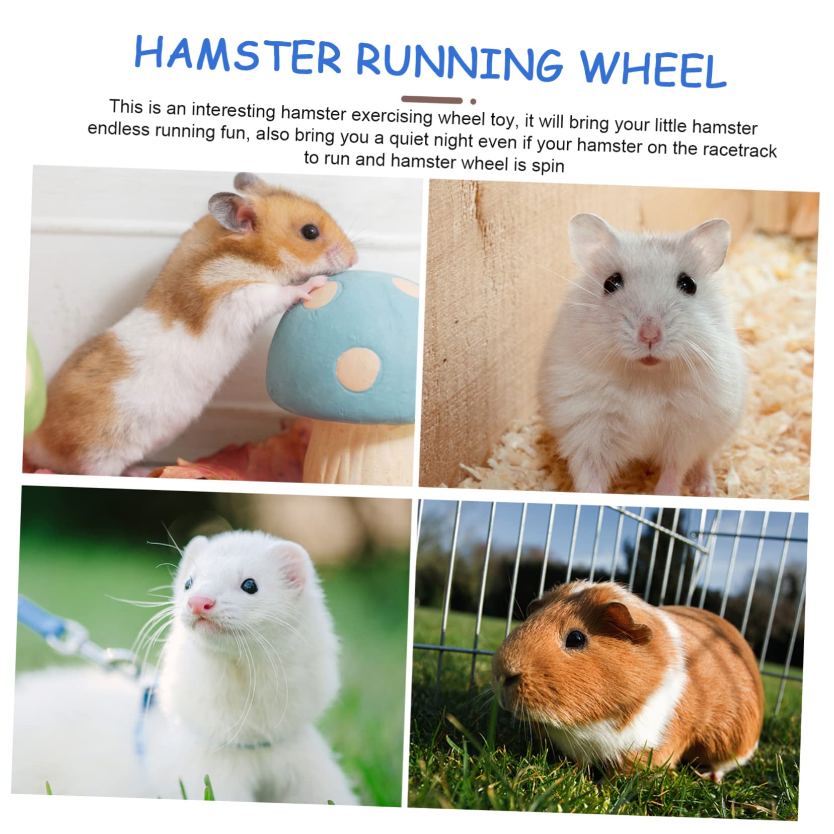 Yardwe Rueda de Ejercicio para Hámster y Erizo, Juguete de Hierro Blanco, Confiable para Correr y Hacer Ejercicio en Casa, Accesorio para Mascotas