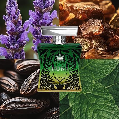 Miniatura 9 de Eternal Hunt - Inspirado en el icónico elixir masculino Ambery - 3.4 oz (3.4 fl oz) - EDP - Larga duración - Vegano - Ingredientes limpios - Colonia