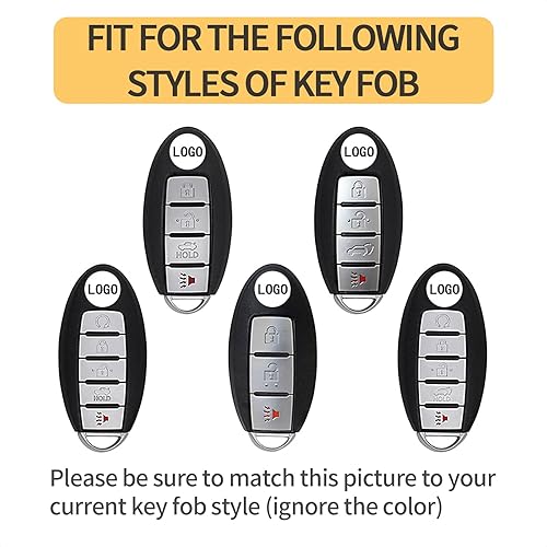 Miniatura 4 de TANGSEN Funda para llavero de TPU compatible con Infiniti EX FX G JX M Q X Nissan Altima Armada Cube GT-R Murano Versa textura de fibra de carbono
