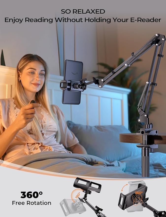 Soporte Gooseneck Tryone para Kindle y Phone Negro 80 cm miniatura 2