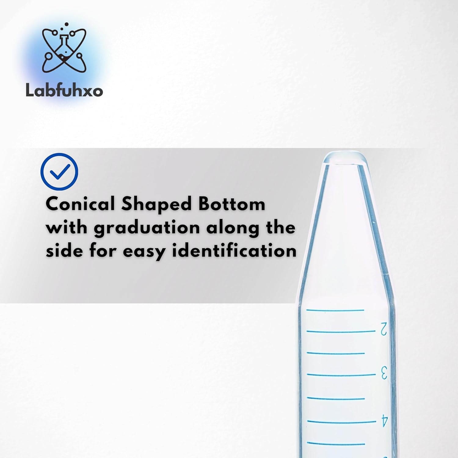 15mL Conical Centrifuge Tubes, [25 Items/1 Pack] Plastic Test Tube with Screw Caps, 15mL Sterile Test Tubes with Lids, 15 mL Skirted Tubes with Printed Graduation and Write-on Spot, Sterile - Image 5