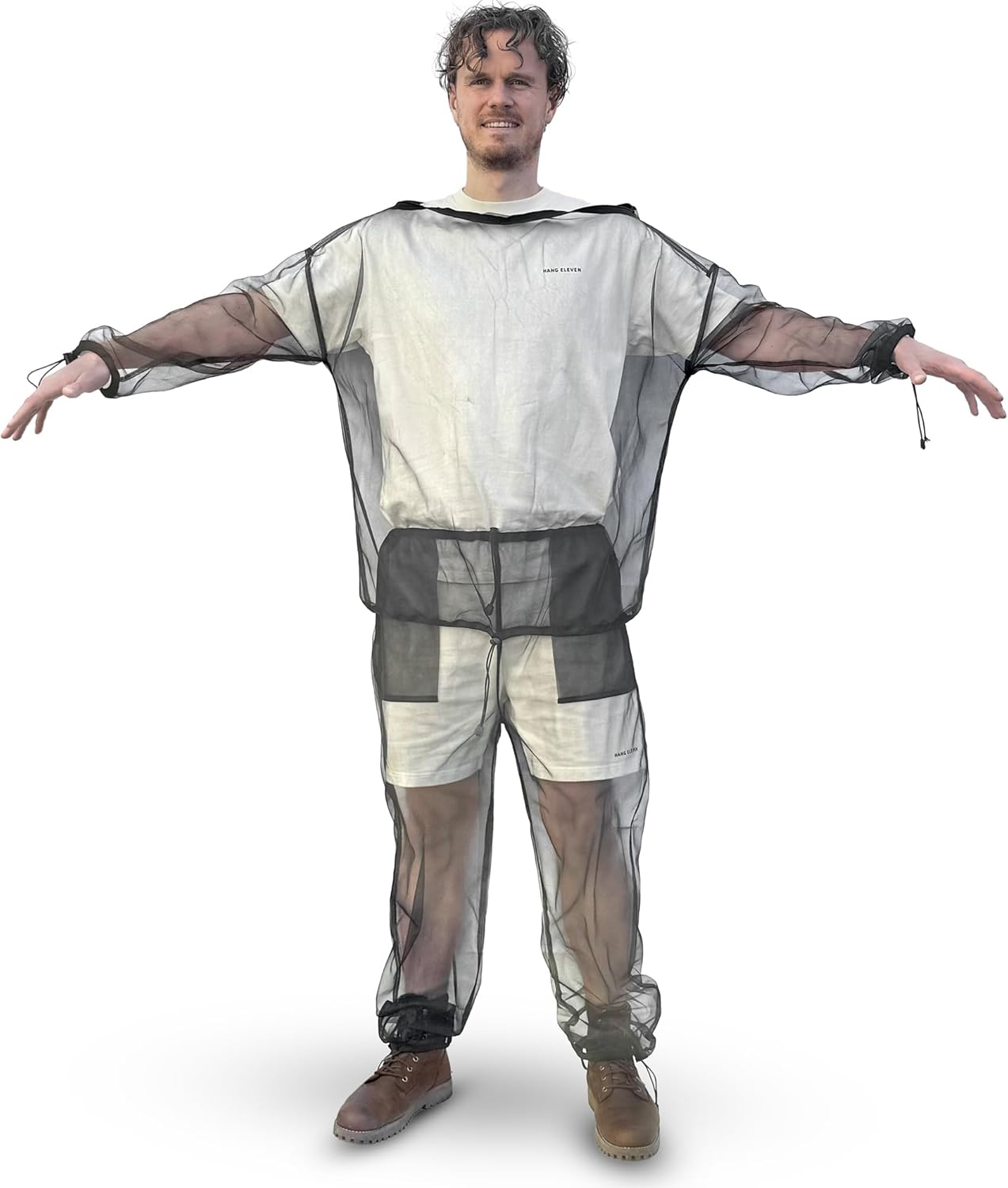 Universal Backpackers Mosquito Net Suit for Insect & Bug Protection - Jacket & Pants Netting - Outdoor Resistent Clothes
