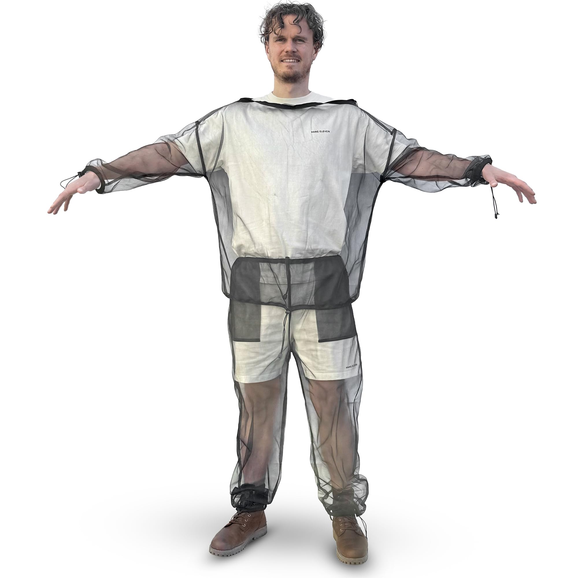 Universal Backpackers Tuta Zanzariera Anti-Insetti Giacca & Pantaloni Rete Uomini Donne Abbigliamento Esterni