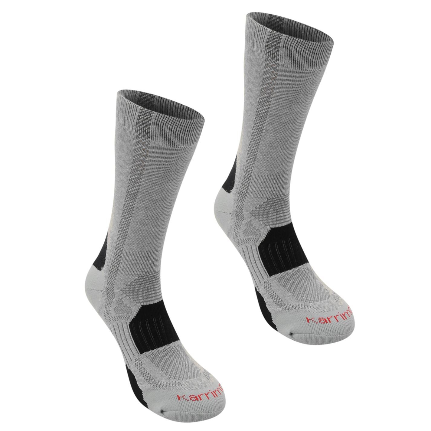 Karrimor Mens Walking Sock 2 Pack Grey Mens 7-11