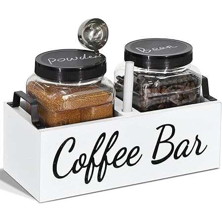 Amazon.com: Coffee Canister Set, Coffee Containers with Shelf, Coffee ...