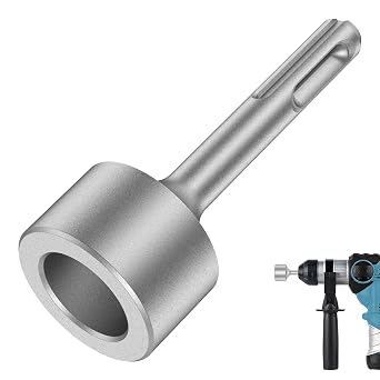 SDS Plus Ground Rod Driver, Heavy Duty Grounding Rod Steel Drill Bit Driver, Wear Resistant Wide Compatibility Ground Rod Bits Socket for Rotary Hammer Drill Grounding Rods 0.8 in