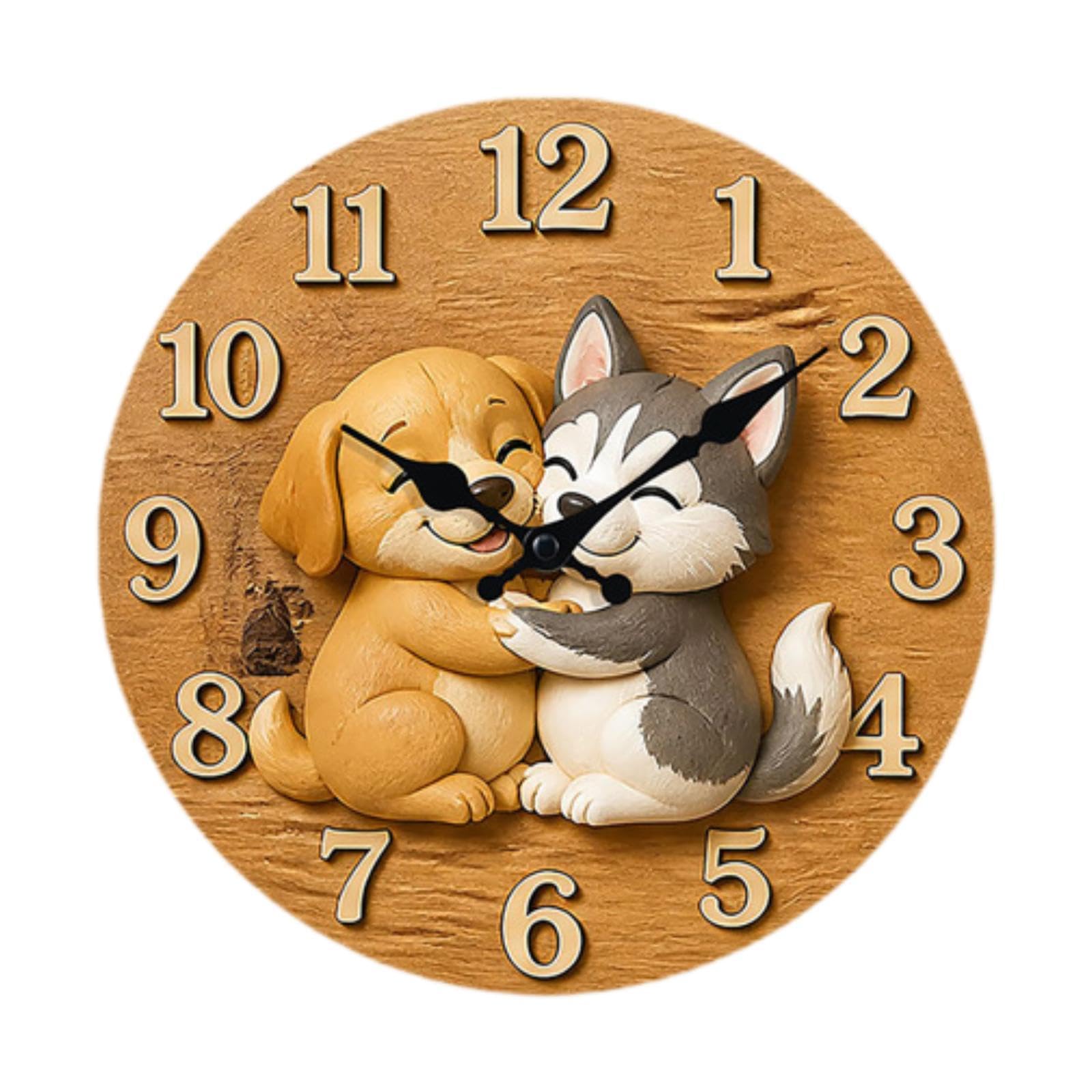Horloge murale décorative animalière, cadeau amusant et simple