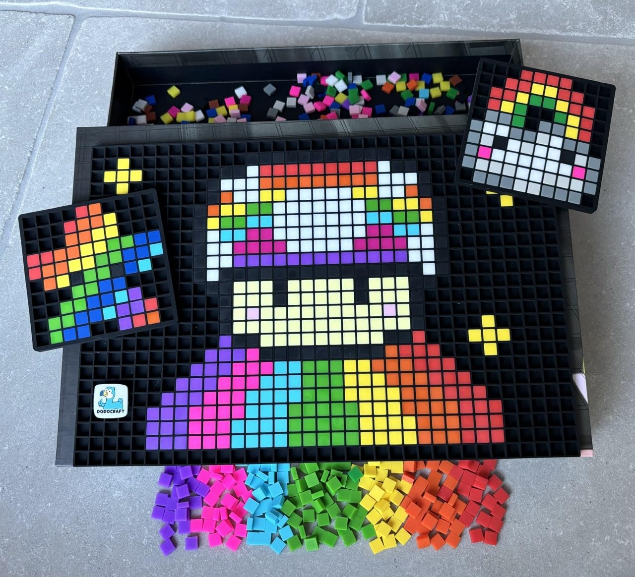 Dodocraft Zestaw Pixel Art A4, 1000 pikseli, 18 kolorów, kreatywna gra