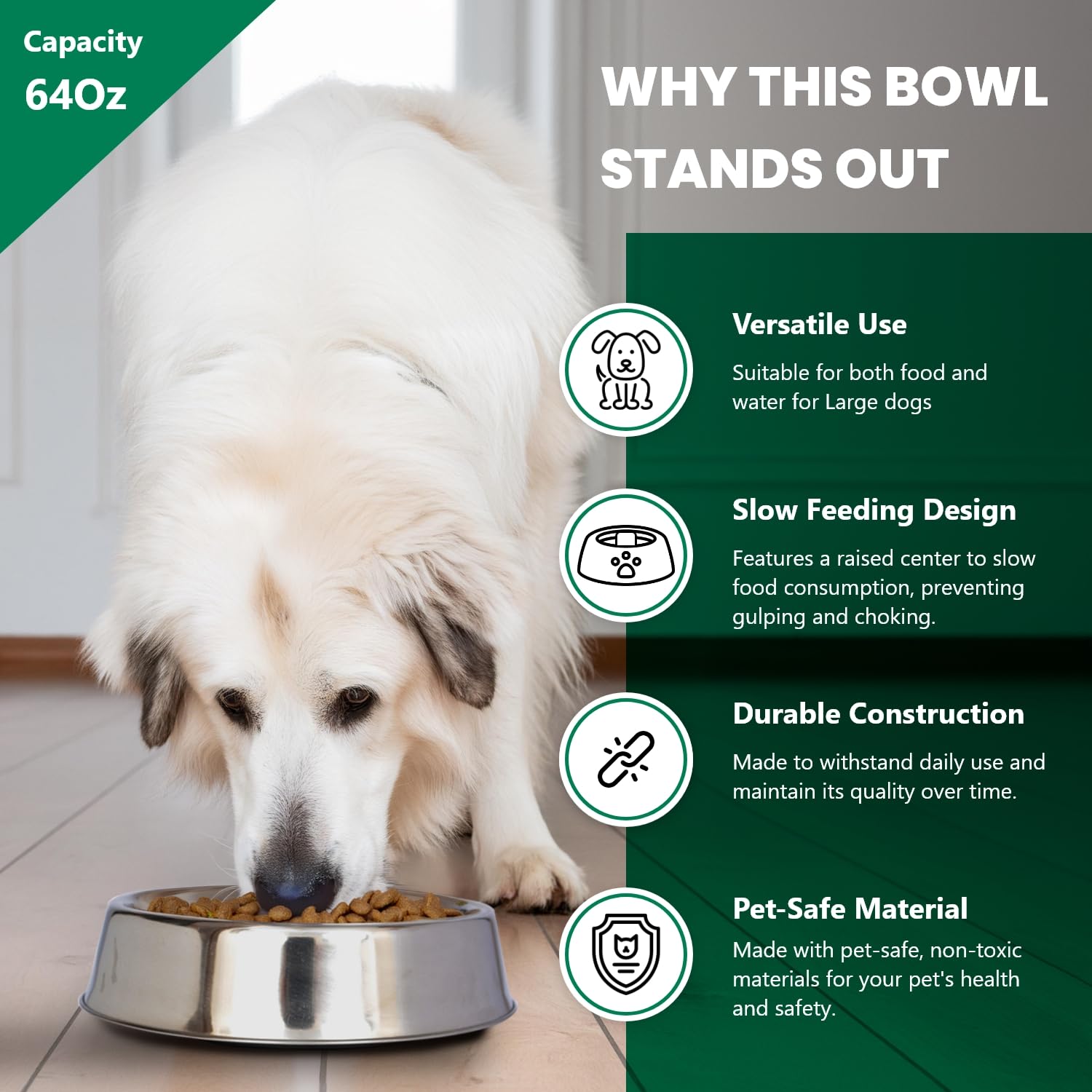 Iconic Pet Comedero para Perros/Gatos de Acero Inoxidable Antideslizante Silencioso Resistente a Hormigas con Diseño Único y Base de Goma