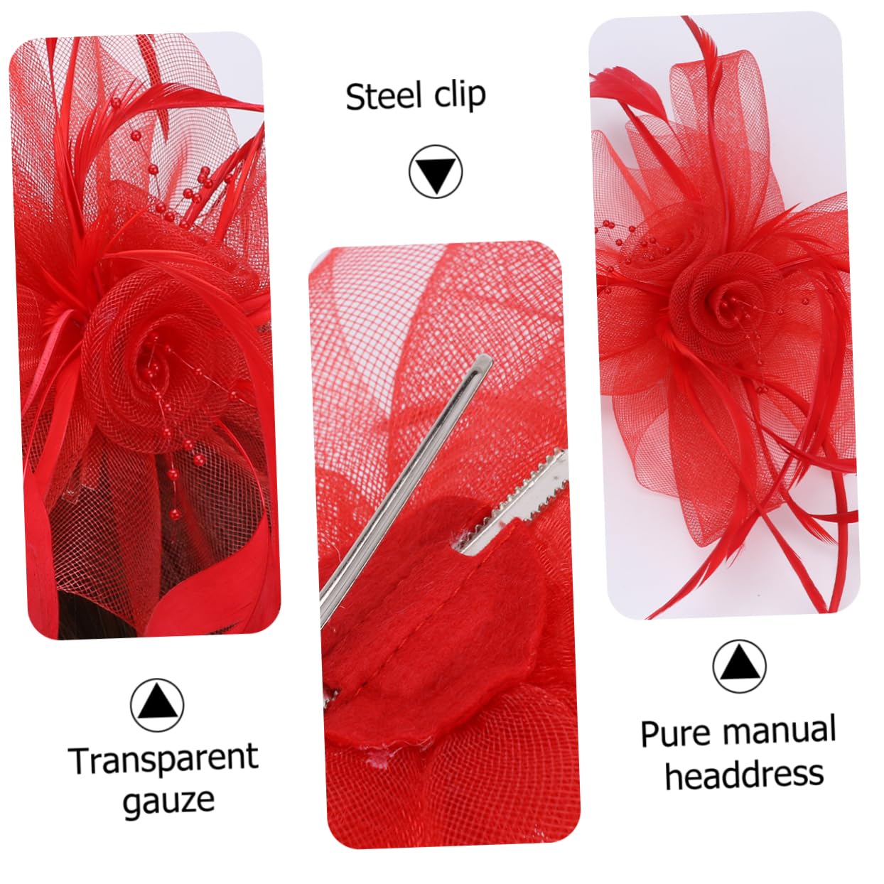 FRCOLOR 3stücke Haarschmuck Mit Federn Und Netzgarn Handgefertigtes Haaraccessoire Für Damen Für Partys Und Besondere Anlässe Atmungsaktiv Und Stilvoll