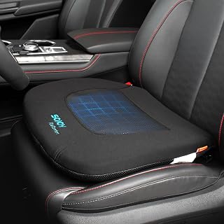 Sojoy iGelComfort Gel Memory Foam Seat Cushion - Cooling Portable for Car, Office, Stadium & Long Sitting with Strap