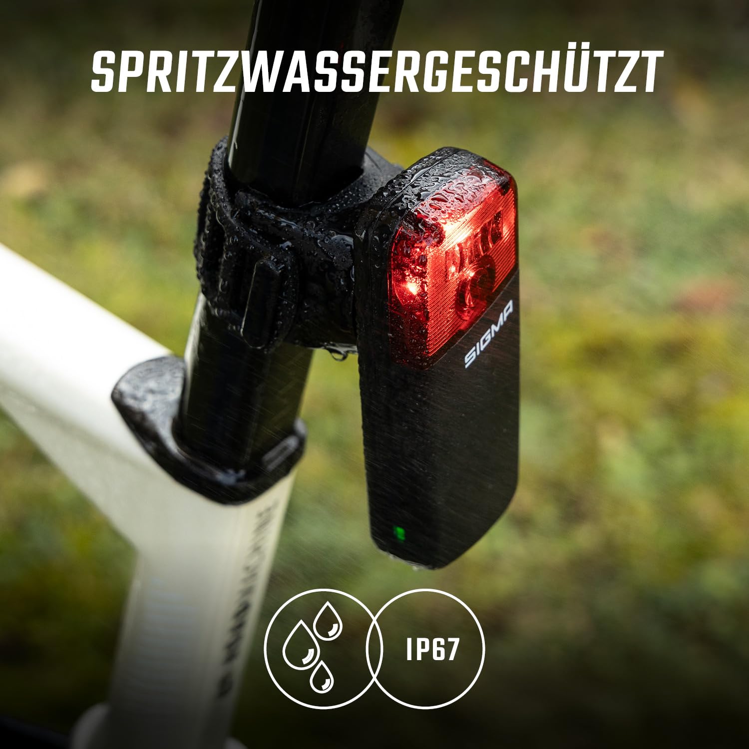SIGMA RECO 80 LINK | Radar-Rücklicht mit LED-Bremslicht und Notbremslicht-Funktion fürs Fahrrad | Radar inkl. StVZO konforme Rückleuchte | LINK Funktion mit der Aura 100 | wiederaufladbar via USB-C