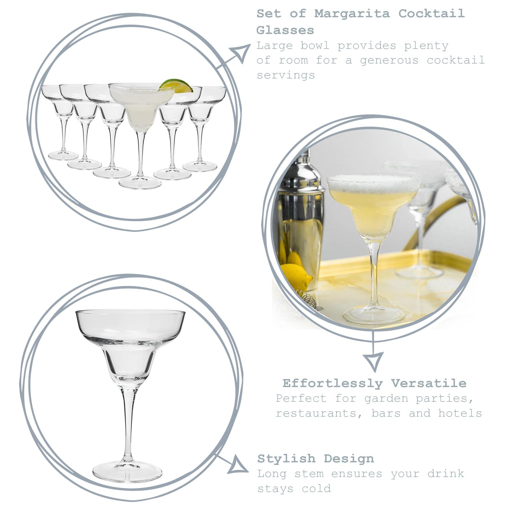 Bormioli Rocco Verres à Margarita Ypsilon de 330 ML (11,5 oz) - Pack de 6