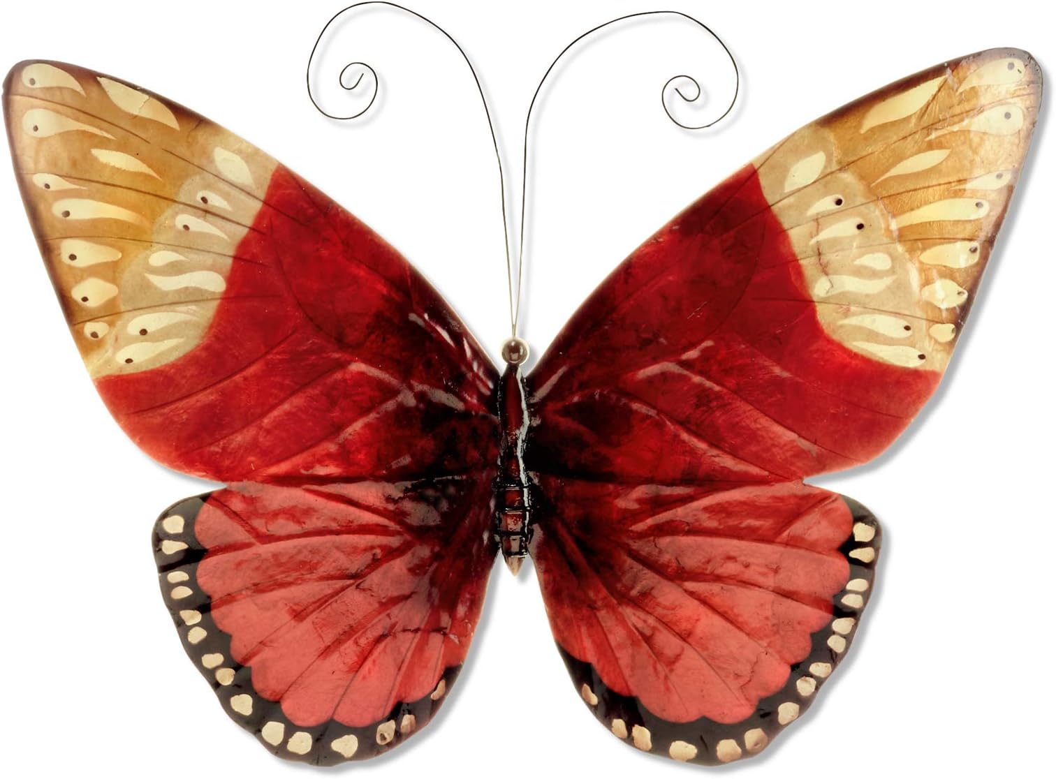 Eangee m512523 Wall Butterfly Metal Art Piece, Red