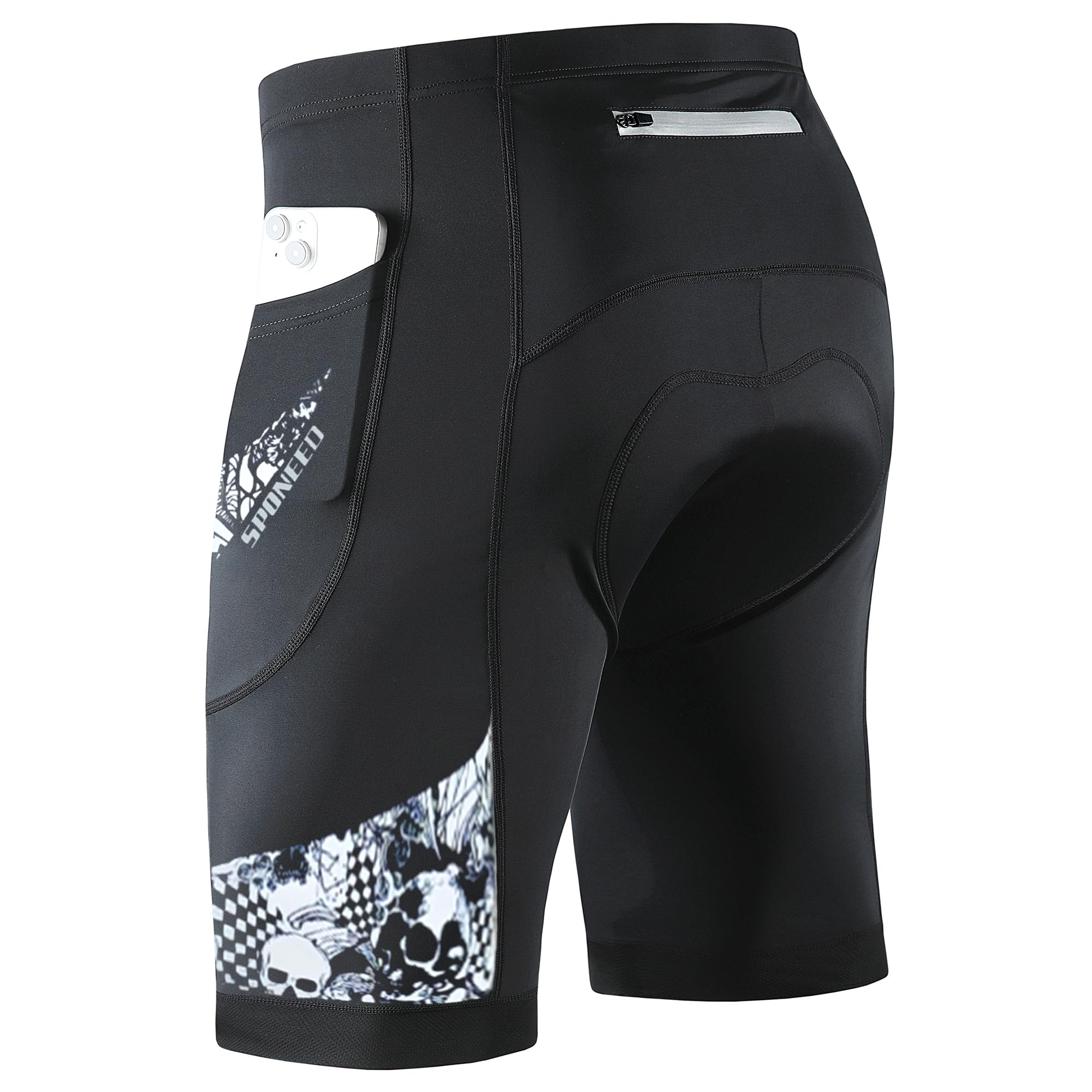sponeed Men's Cycling Shorts Padded Bicycle Riding Pants Bike Biking Clothes Cycle Wear Tights