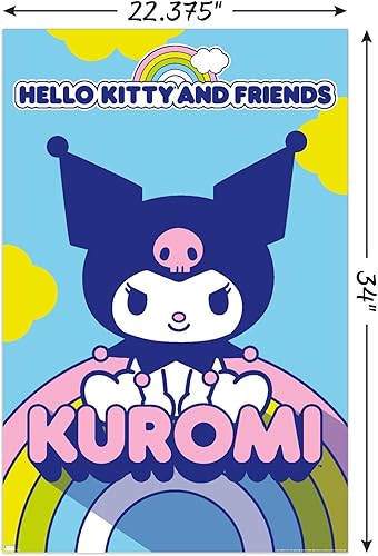 Vista 7 de Trends International Hello Kitty and Friends - Póster de pared Kuromi, 22.37 x 34.00 pulgadas, versión premium sin marco