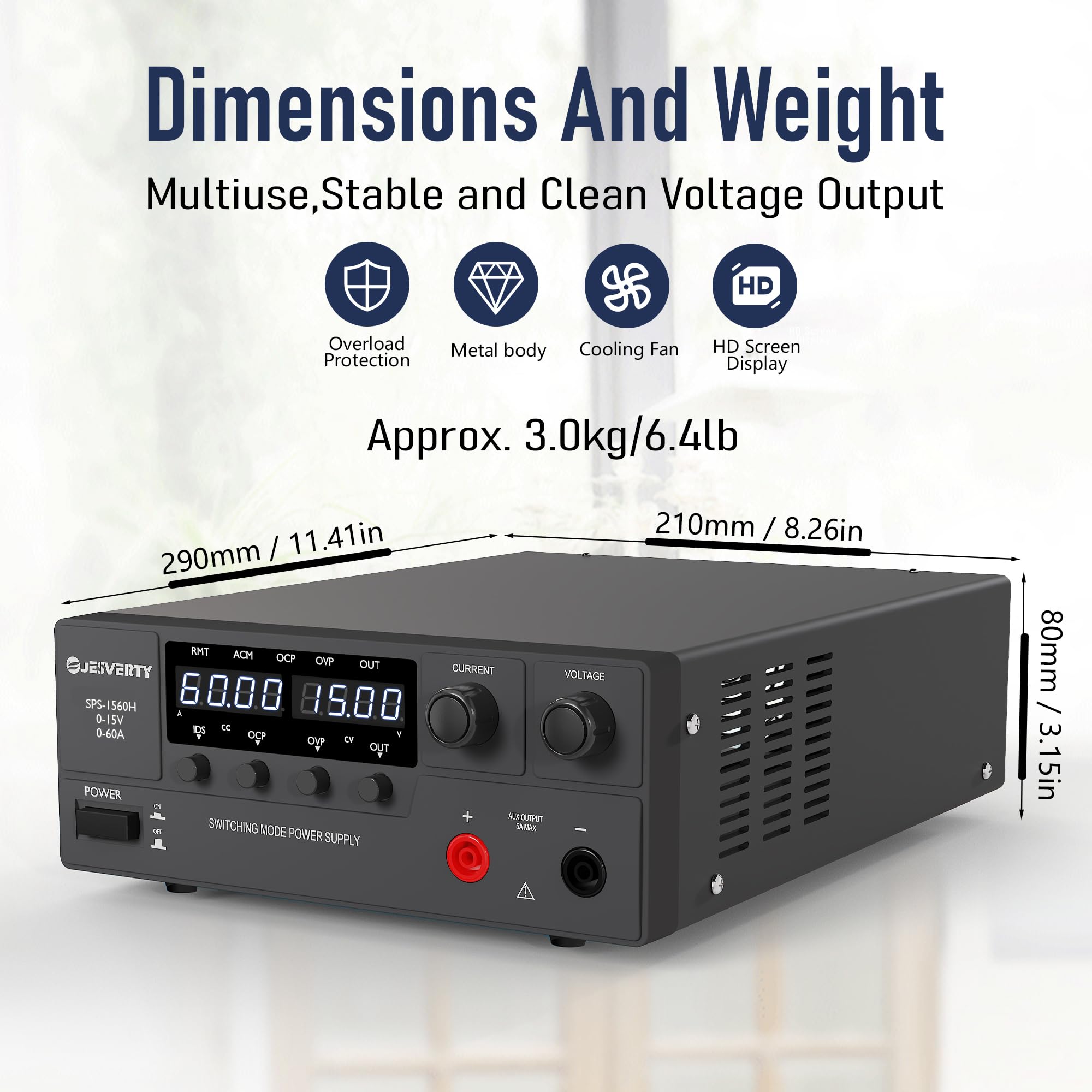 Amazon.co.jp: Jesverty DC電源可変、0-15V 0-60A 900W スイッチングDC