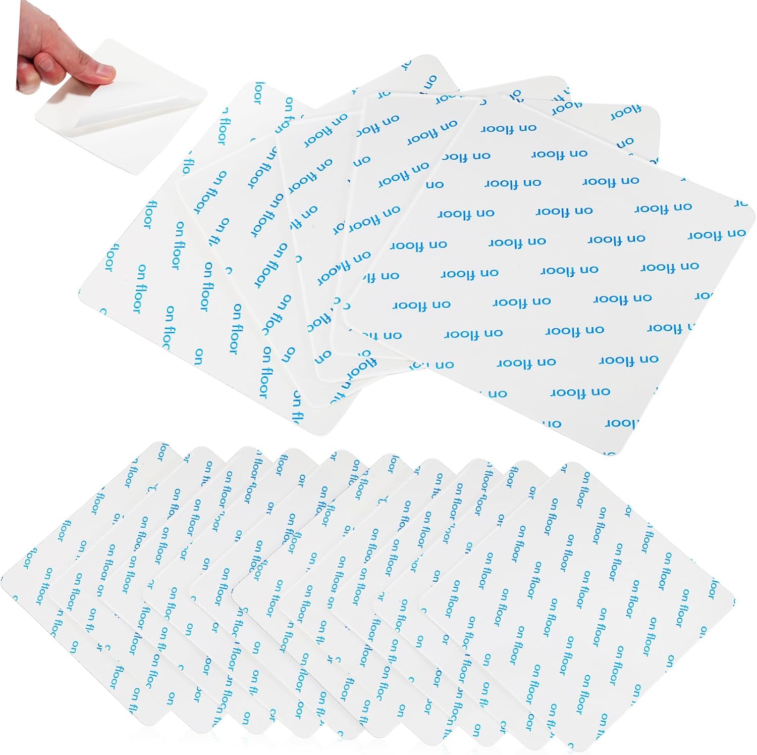16pcs Slip Stickers Rug Pads for Hardwood Floors Non Slip Rug Tape for Bedroom Reusable Corner Protectors