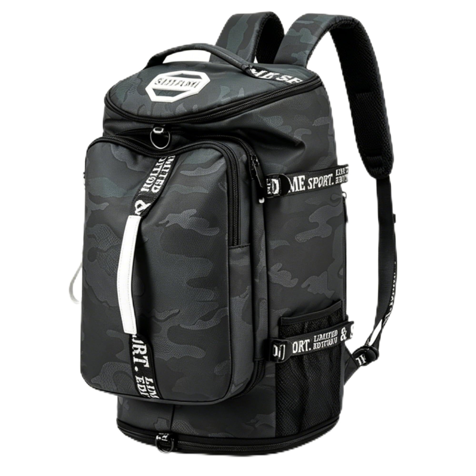 Gym Duffle Bag Backpack,4‑Way Waterproof with Shoe Compartment Travel Laptop