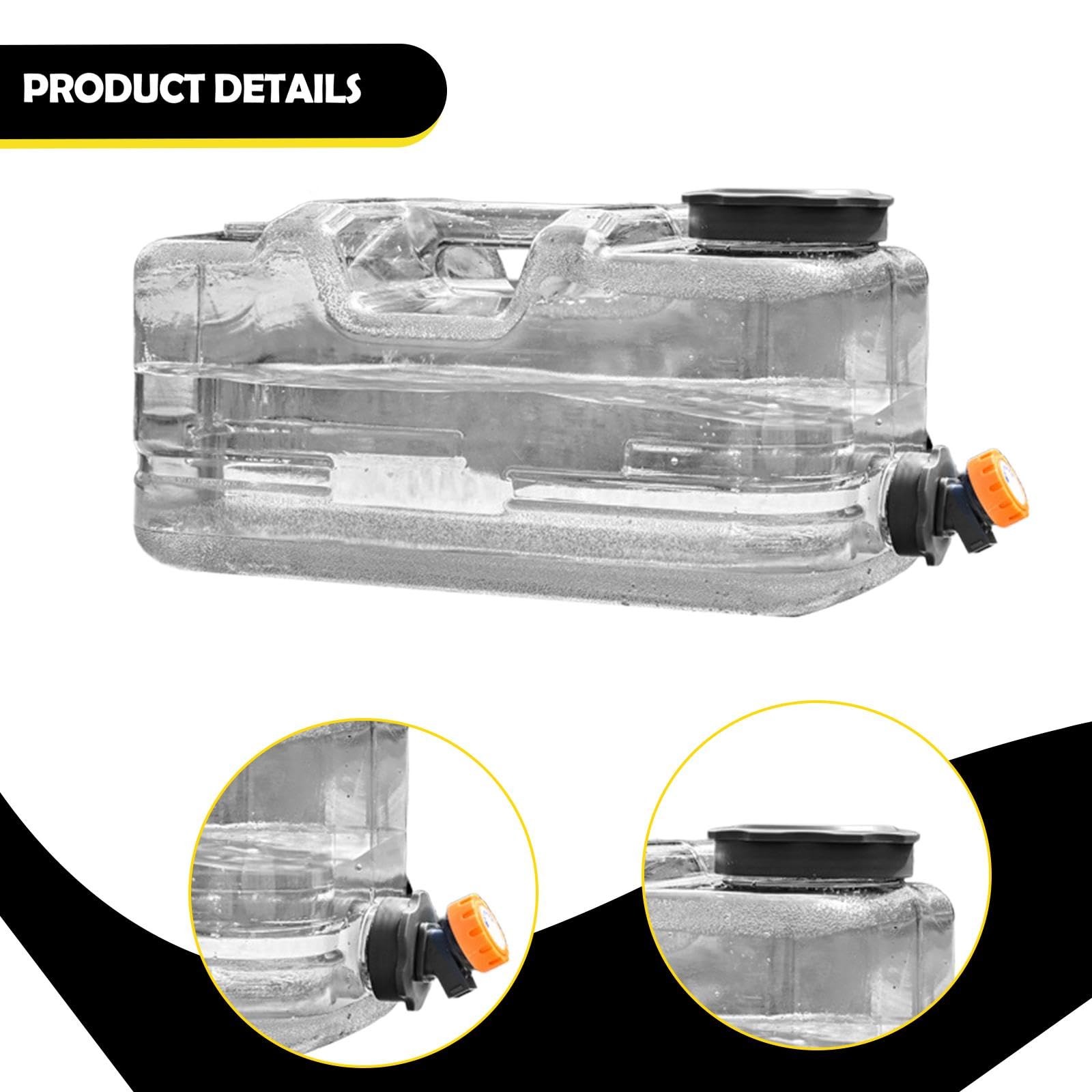 Bidón de Agua para Camping, Depósito de Agua con Grifo, Cubo con Cepillo de Limpieza, Multiusos para Emergencias, Senderismo, Etc.
