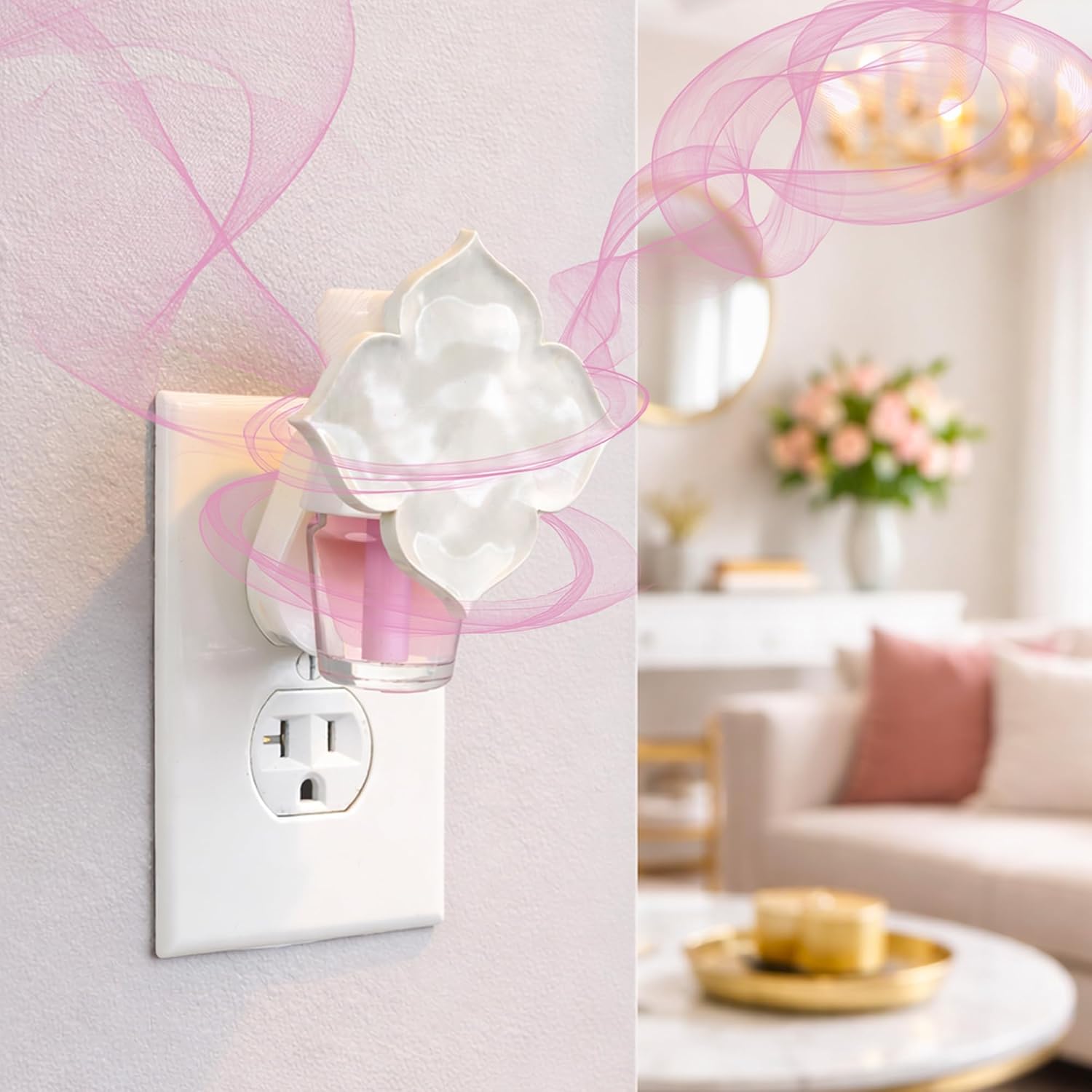 ScentSationals Smile Every Day Decor Heater Plug-in - Decorative Wall Plug-in for Fragrance Oil Refills