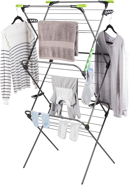 Minky 3 Tier Ergo Supreme | Clothes Airer | Silver | Metal | Indoor